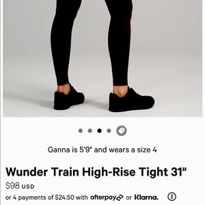 Lululemon Wunder Under HR Tight 31”